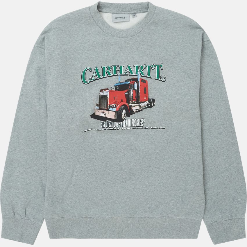Carhartt WIP Sweatshirts ON THE ROAD I030143 GREY HTR